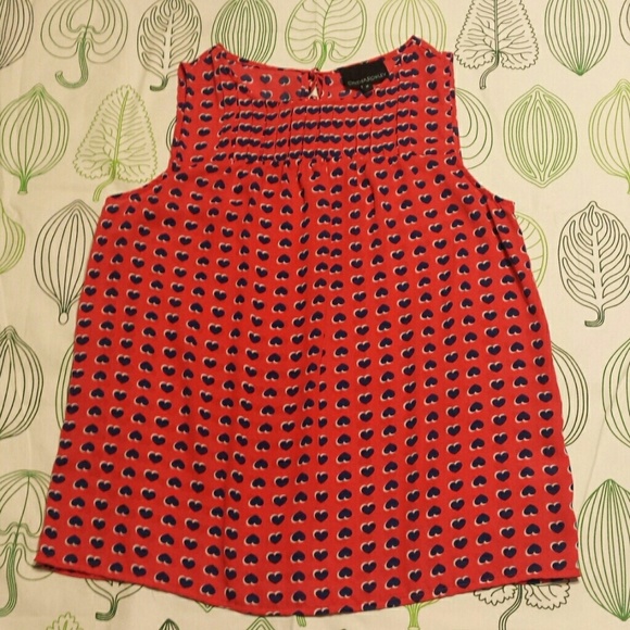 Cynthia Rowley top 💙hearts💙 medium - Picture 2 of 3